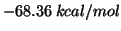 $-68.36\;kcal/mol$