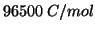 $96500\;C/mol$