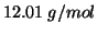 $12.01\;g/mol$