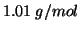 $1.01\;g/mol$