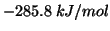 $-285.8\;kJ/mol$