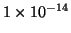 $1\times10^{-14}$