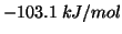 $-103.1\;kJ/mol$