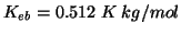 $K_{eb}=0.512\;K\;kg/mol$