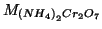 $\MWOf{\left(NH_4\right)_2Cr_2O_7}$