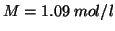 $M=1.09\;mol/l$
