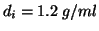 $d_i=1.2\;g/ml$