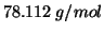 $78.112\;g/mol$