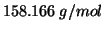 $158.166\;g/mol$