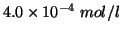 $4.0\times10^{-4}\;mol/l$