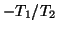 $-T_1/T_2$