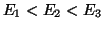 $E_1<E_2<E_3$