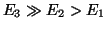 $E_3\gg{}E_2>E_1$