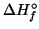 $\Delta{}H^\circ_f$