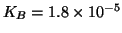 $K_B=1.8\times10^{-5}$