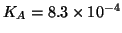 $K_A=8.3\times10^{-4}$