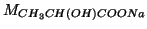 $M_{CH_3CH\left(OH\right)COONa}$