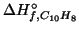 $\Delta{}H^\circ_{f,C_{10}H_8}$