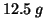 $12.5\;g$